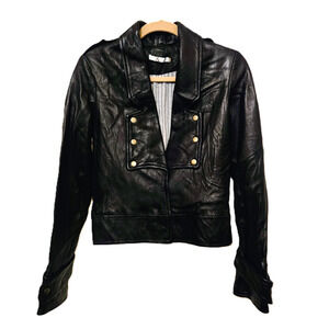 Mike & Chris Leather Jacket Women's Black Leather Bomber Jacket Small